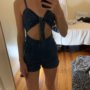 Denim romper